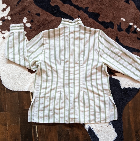 CREPE STRIPE BLOUSE - Picture 5 of 7